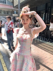 Cyflymder Boho Ruffles Prined Floral Mini Dress For Women Slim Fit Korean Fashion Holiday Street Sexy Summer Dress Straps Cute Party Dress