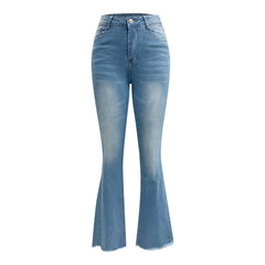 Cyflymder Women 2026 Classic Style Washed Casual and Versatile Jeans Fashion Retro Commuted Slimming Wide-Leg Straight Trousers