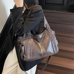 Cyflymder High Quality Women's Bag Shoulder Bag Versatile Casual Large Capacity Commuter Zipper Handbag Ladies Hand Bags Tote Bags
