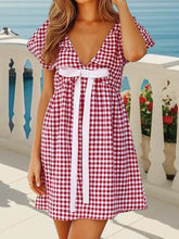 Cyflymder Women s Casual Sleeveless Floral Print A-Line Dress with Pockets and V-Neckline for Summer Beach Party Wear