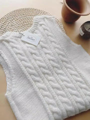 Cyflymder Thebarnet Crew Ne Svel Knitted Vest Women Faion Autumn Outdoor Plain Color Fake ket Soft Pure Lamb Camere Woolly