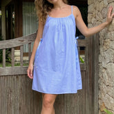 Cyflymder y2k Beach Dress Sexy Women Polka Dot/Striped Square Neck Spaghetti Strap Sleeveless Mini Dress Party Dresses Streetwear
