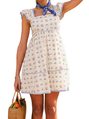 Cyflymder Women s Boho Chic Maxi Dress Off Shoulder Ruffle Sleeve Floral Print Long Flowy Summer Beach Dress with Belt