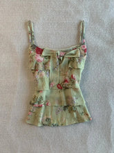 Cyflymder Sexy Tank Top Floral Print Y2k 90s Sweet Women Vintage Harajuku Coquette Basics Crop Top Bow Slim Summer Sling Punk Backless Tee