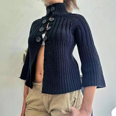 Cyflymder Minimalist Elegant Fashion Y2K Woman Soft Long Sleeve Clothing Korean Harajuku Sweater Advanced Knitwear Daily Artsy Pullover