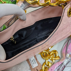 Cyflymder Crocodile Pattern Leather Handbag Y2k Alligator Single Shoulder Bag Fashion Hot Girl Thick Chain Summer Punk Underarm Bag sac