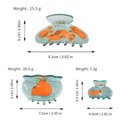 Cyflymder Goldfish Hair Claws 1Pcs Cute Acetate Spring Hair Clips Non Slip Mini Claw Clips for Women Daily Use Lucky Hair Accessories Gift