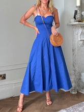 Cyflymder French Vintage Y2K Spring Style Slimming Waist-Fitted Tank Long Dress European American Fashion Solid Color Elegant