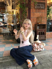 Cyflymder New High Heel Wave Point Sandals Women Ins Elegant Woman Slippers Summer Fashion Comfort Hollowed-out Heels Slippers 554