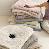 Pure Cotton Quilt Bedspread Twin Queen Size Bed Sheet Solid Color Coverlet Single And Double Bed Cover Quilted Gauze Blanket
