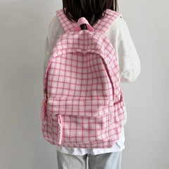 Cyflymder Sweet Y2k Aesthetic Fashion Backpacks Women Casual Chic Plaid Schoolbag Japanese Trendy All Match College Students Laptop Bags