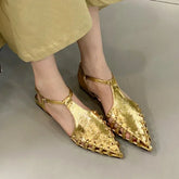 Cyflymder Flats Pointed Toe Sandals Women Summer Casual Shoes 2025 Fashion New Slippers Designer Beach Walking Cozy Trend