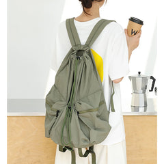 Cyflymder Nylon Ruched Backpacks for Women/Men Pleated Commuter Travel Women Rucksack School Girl Bags Female Daily Backpack Mochilas Sac