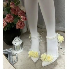Cyflymder high quality designer luxury shoes yellow bridal wedding shoes y2k heels 2000s heels lolita shoes women's summer shoes