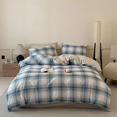 Cyflymder Fashion Geometric Pattern Printed Fitted Sheet Style Bedclothes Cotton Soft Skin Friendly Bedding Set King Queen Bed Comfort Set