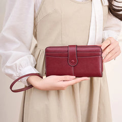 Cyflymder Women's Wallet RFID Blocking Credit Card Holder Large Capacity Wristlet Leather Wallets Purse