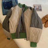 Cyflymder Casual Oversize Nylon Puffer Jaet Men's Women's Rhombus Patterned Winter Coat Youth Faion Thiened Polyester Fiber