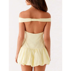 Cyflymder Women White Graduation Dress Summer Backless Bow Tie Bodycon Mini Dresses Y2k Square Neck Short Dresses For College