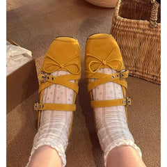 Cyflymder Internal elevation 6CM Women Mary Jane Shoes Fashion Butterfly-knot Single Shoes Ladies Casual Street Style Dress Red Pumps