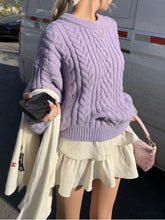Cyflymder Autumn Korean Casual Loose All Match Solid O Neck Long Sleeve Knitted Pullovers