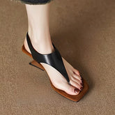 Cyflymder High Heels Women's Sandals Clip Toe Fashion Heels Shoes Square Toe Slippers Trend Beach Flip Flops Fad Dress Pumps Mujer Slides