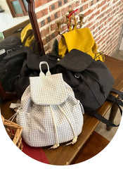 Cyflymder Women Y2k Aesthetic Casual Plaid Backpack Fashion Preppy Trendy Students Schoolbags Vintage Streetwear Backpacks for Students