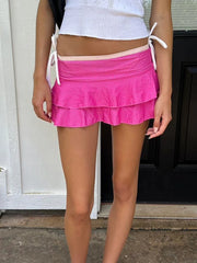 Cyflymder Elegant Floral Print A-Line Midi Skirt for Women Vintage High Waist Pleated Knee Length Skirts with Pockets