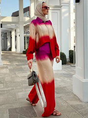 Cyflymder 2 Piece Women Set Spring Autumn Long Sleeve Shirt Blouse Top And Pants Suits Outfits Fashion Office Lady Matching Sets Outfit