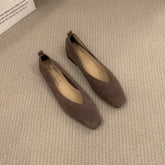 Cyflymder 36-42 Over size sexy coffee pointed toe flats ballet shoes women european slip on single loafers brand velvet ballerina zapatos