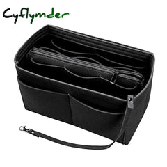 Brand Make Up Organizer Felt Insert Bag For Handbag Travel Inner Purse Portable Cosmetic Fit