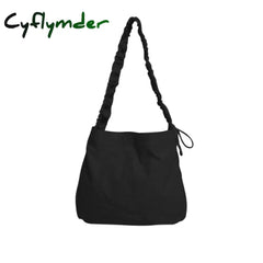 Canvas Shopping Bag High Capacity Women’s Crossbody Female Reusable Casual Lightweight Shopper