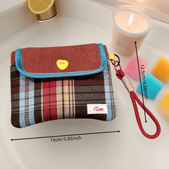 Cyflymder Multi-functional Storage Bag, Modern Sanitary Napkin Organizer Bag for Girls, Cosmetics Storage Bag, Cartoon Design, Large Capacity Portable Pad Storage Pouch, Home Organization Basket/Box/Container, Storage Bins f