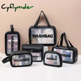 Cflymder Waterproof Washbag Transparent Cosmetic Case Large Capacity Portable Travel Makeup
