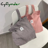 Corduroy Bag For Women Shopper Female Designer Handbags Environmental Storage Reusable Girls Small