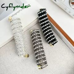 Cyflymder 1/3Pcs Fashion Ponytail Elastic Hair Bands for Women Telephone Wire Hair Ties Scrunchies Hairbands Girls Hair