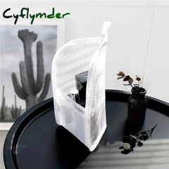 Cyflymder 1 Pc Folding Zipper Travel Makeup Brush Bag Portable Mesh Cosmetic Toothbrush Washing