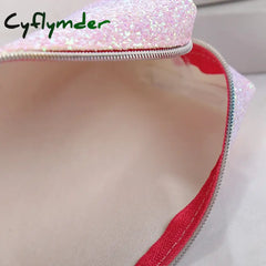 Cyflymder 1 Pcs Soft Pvc Mixed Color Laser Pencils Bags Kawaii Girl Case Large Capacity School