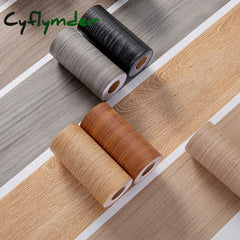 Cyflymder 1 Roll Thickened Imitation Wood Grain Skirting Wall Stickers Self-adhesive Living Room Bedroom Wall Corner