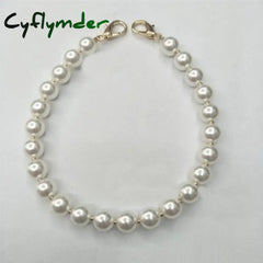 Cyflymder 100/110/120Cm Pearl Strap For Bags Handbag Handles Diy Purse Replacement Long Beaded