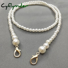 Cyflymder 100/110/120Cm Pearl Strap For Bags Handbag Handles Diy Purse Replacement Long Beaded