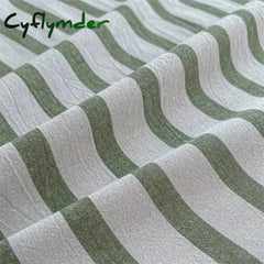 Cyflymder 100% Cotton Fitted Sheet Stripe Style Bed Cover Skin-friendly Mattress Cover sabanas Adults Kids Bed Sheets