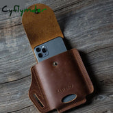 Cyflymder 100% Genuine Leather Waist Belt Cellphone Bag For Men Male Vintage Travel Sport Portable