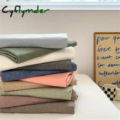 Cyflymder 100% Pure Cotton Bedsheet 1pc Flat Sheets Nordic Grid Pattern Bed Sheet Soft Comfort Home Textile Without