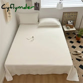 Cyflymder 100% Pure Cotton Bedsheet 1pc Flat Sheets Nordic Grid Pattern Bed Sheet Soft Comfort Home Textile Without