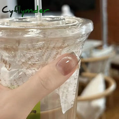 Cyflymder 10Pcs Handmade Acrylic Cat Eyes Butterfly Rhinestones Snowflakes Press On Nails Short