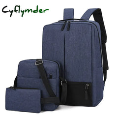 Cyflymder 15 Inch Unisex Multifunction Large Capacity Men‘s Backpacks Waterproof Oxford Travel