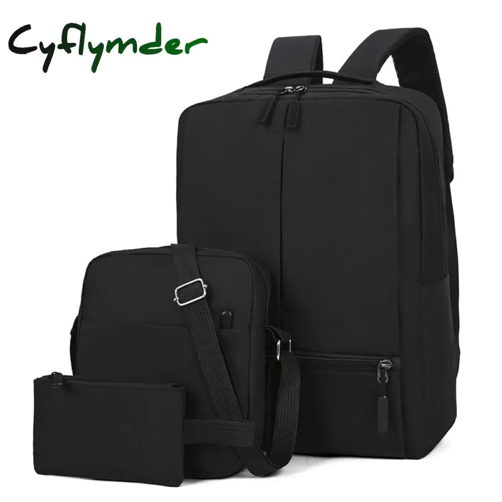 Cyflymder 15 Inch Unisex Multifunction Large Capacity Men‘s Backpacks Waterproof Oxford Travel