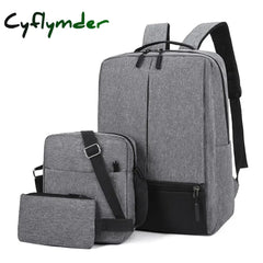 Cyflymder 15 Inch Unisex Multifunction Large Capacity Men‘s Backpacks Waterproof Oxford Travel