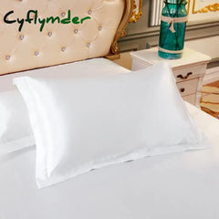 Cyflymder 1pc/2pcs Satin Pillowcase Solid Color Pillow Cover High-End Cover Pillow Bedding Pillow Case Cover