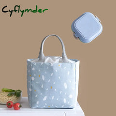 Cyflymder 1Pc Fresh Cooler Bags Waterproof Nylon Portable Zipper Thermal Oxford Lunch Women